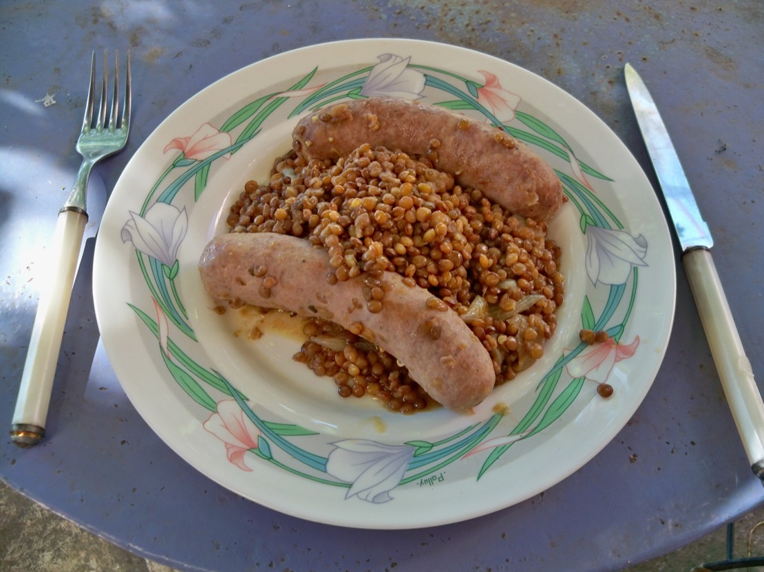 Saucisses aux lentilles